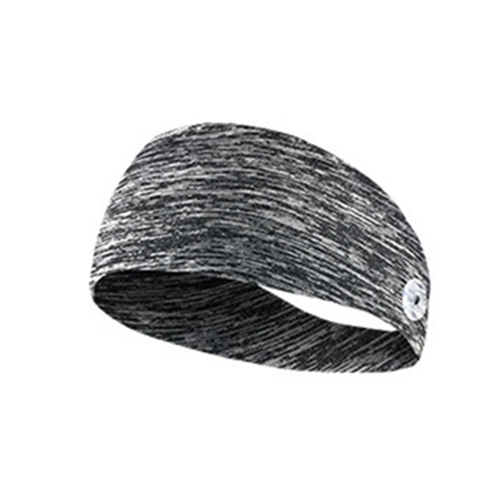 Uni Elastic Anti Sweat Button Hair Band Yoga Sports Wide Headband Sweatband