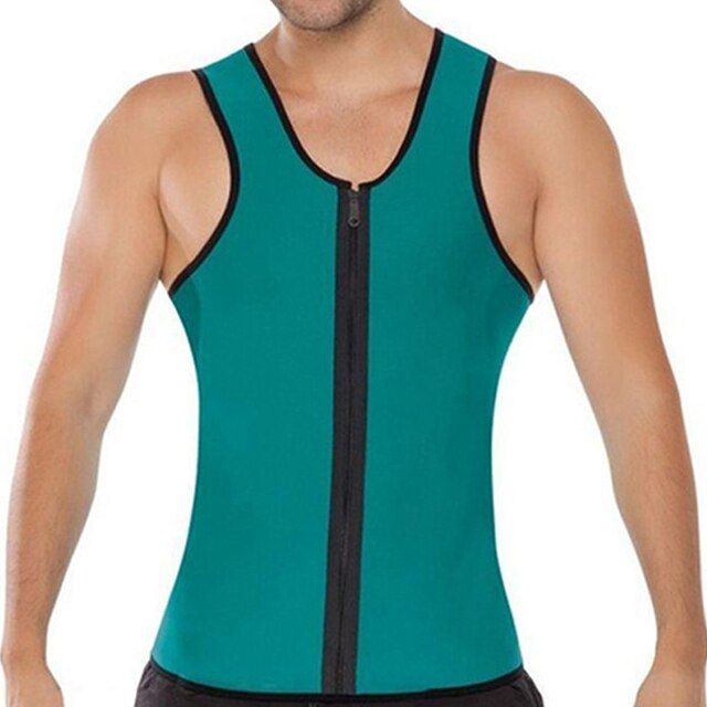 CXZD Men Neoprene Sweat Sauna Vest Workout Waist Trainer Slimming Tank Top Fat Burner for Weight Loss