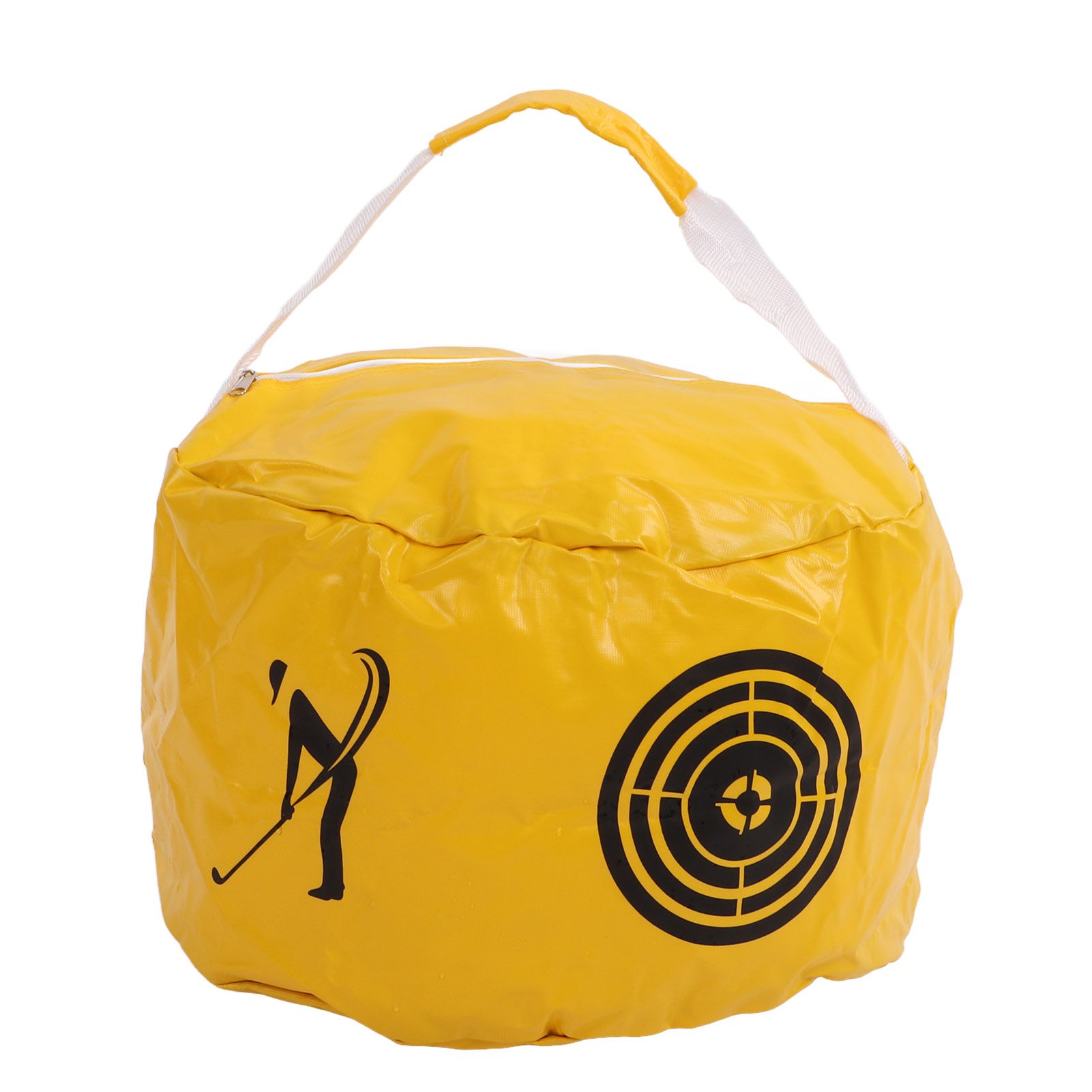 Golf Hitting Bag Waterproof PVC Smoothing Surfaces Zipper Design Swing Training for Beginner