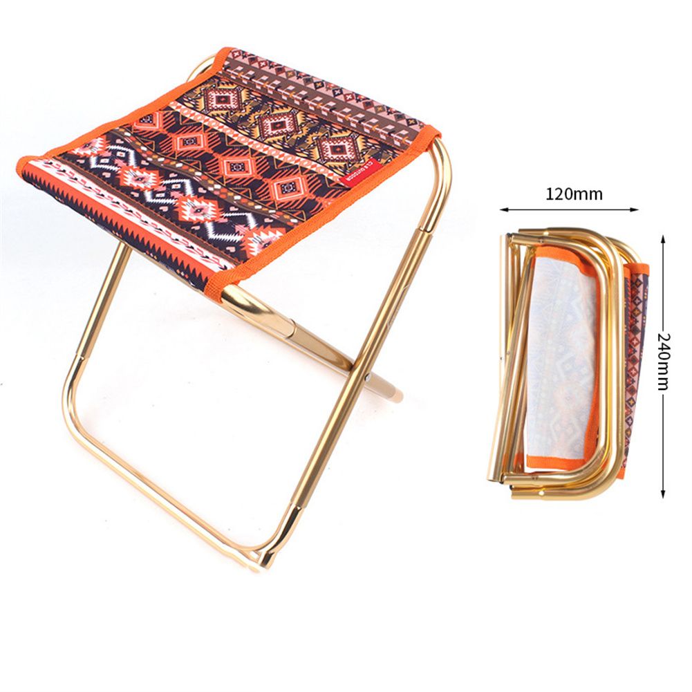 Aluminum Alloy Outdoor Folding Stool With Storage Bag Lightweight Portable Collapsible Chair For Fishing Bbq Camping Climbing