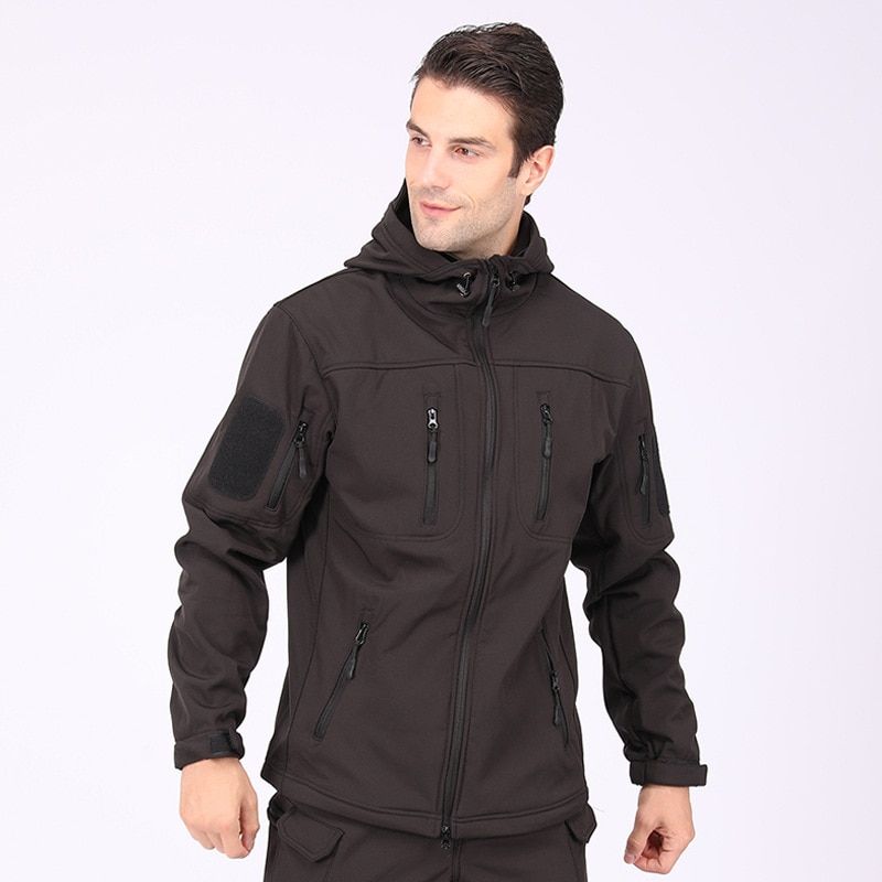 Soft Shell Camo Military Tactical Fleece Jacket Men Winter Waterproof Windproof Warm Coat Outdoor Riding Hiking Sports Jackets