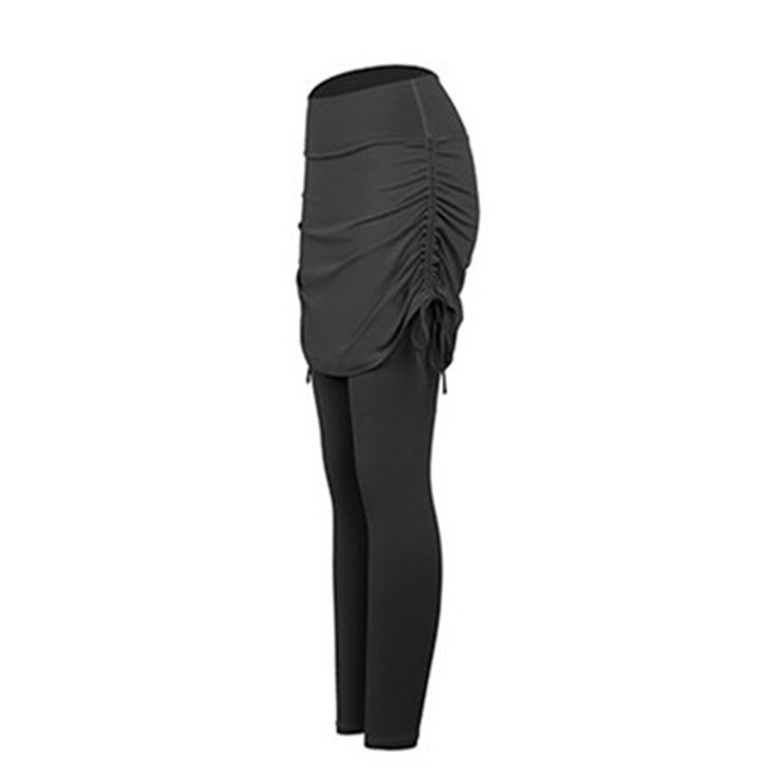 Workout Leggings High Waist Fake Two Pieces Trousers Skirt