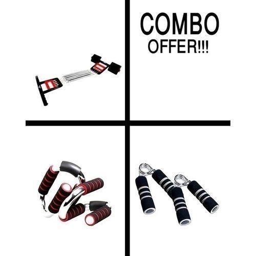 Comb Pack of Push Up Bar, Chest Expander and Hand Grips