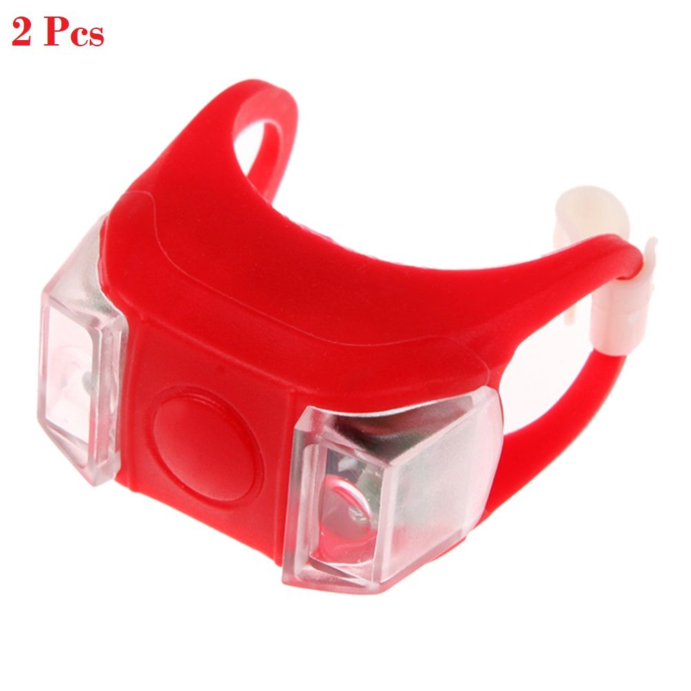 Silicon LED Bike Light Light Handle Light Waterproof Safety Alert Rear Back Lamp Battery Cycling Telolite - Cycle Accessories