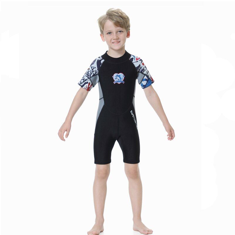2.5mm Neoprene Children Black Wetsuits Boys Surfing Underwater Scuba Swimsuits Diving Suit For Girls Jellyfish Swimwear S-4XL