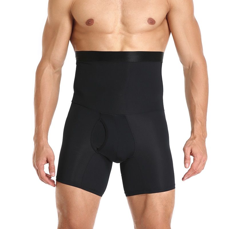 Men Tummy Control Shorts High Waist Slimming Underwear Body Shaper Seamless Belly Girdle Boxer Briefs Abdomen Control Pants