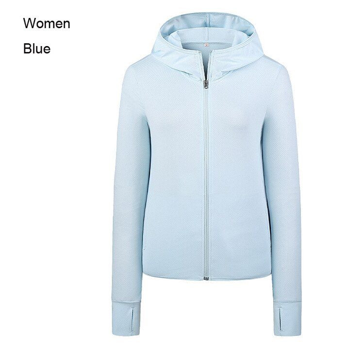 TRVLWEGO Long Sleeve Hoody Summer Women Sun UV Protection Quick Dry Jacket Clothing Men Hooded Breathable Thin Beach Sweatshirt