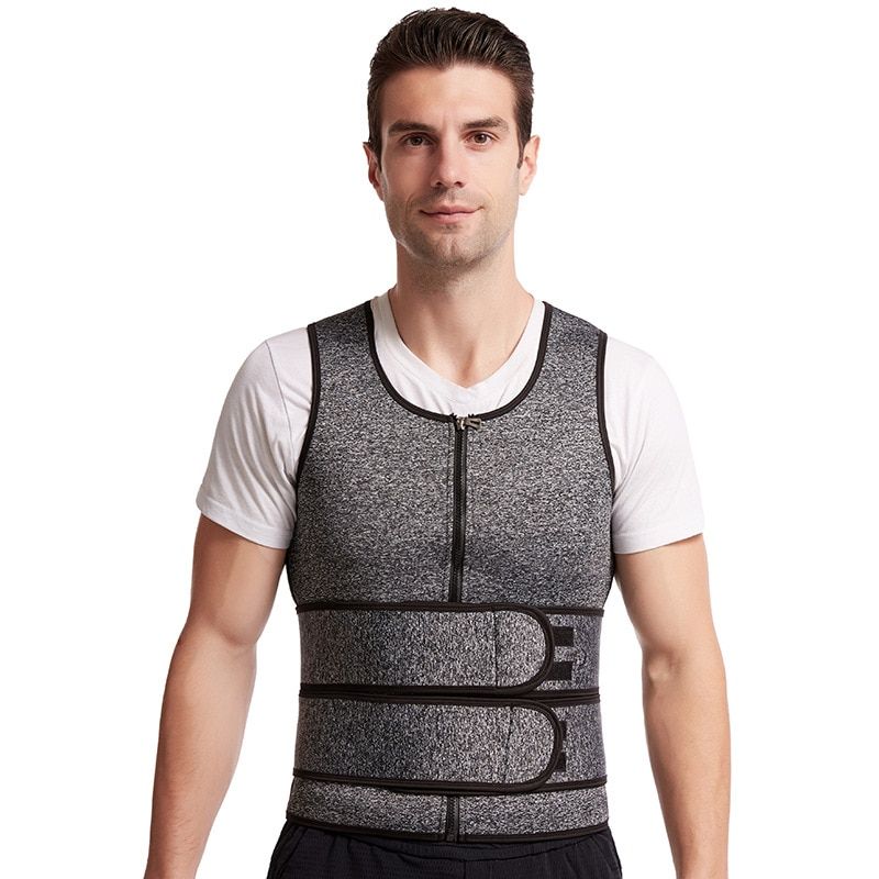 Neoprene Sweat Vest for Man Workout Fitness Waist Trainer Body Shaper Corset Trimmer Shaping Girdles Shapewear Fajas
