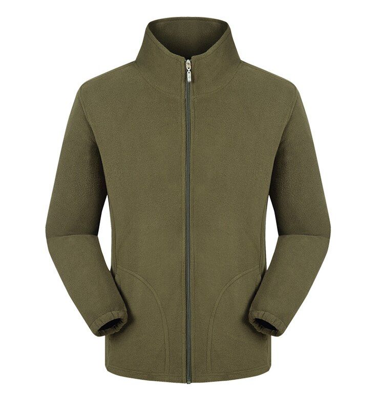 TRVLWEGO Men Fleece Hiking Thermal Jackets Outdoor Sports Climbing Camping Windbreaker Male Warm Stand Collar Coats