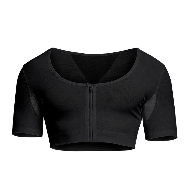 Shaper Men Underwear Body Shapers Control Corset Zipper Slimming Chest Gynecomastia Tops White Black Prayger