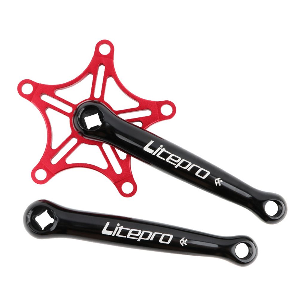 Yfashion Square hole crank light 130 BCD Bike Crankset Folding Bike Chainring ycle Chainwheel
