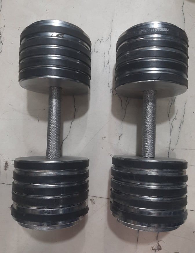 20KG Steel Dumbbells - 2 Pis Total 40KG