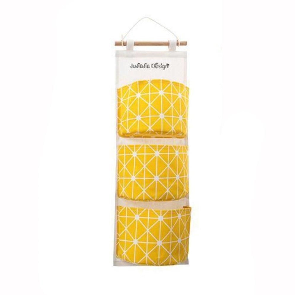 LALA 3 Pockets Hanging Organizer Kitchen Bathroom Sundries Storage Bag Pouch