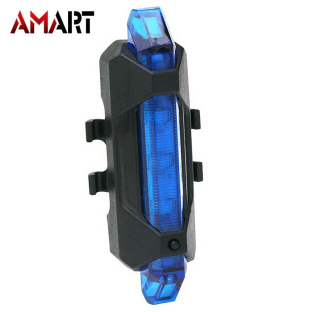 Portable USB Rechargeable Bike Bicycle Tail Rear Safety Warning Light Taillight Lamp Super Bright