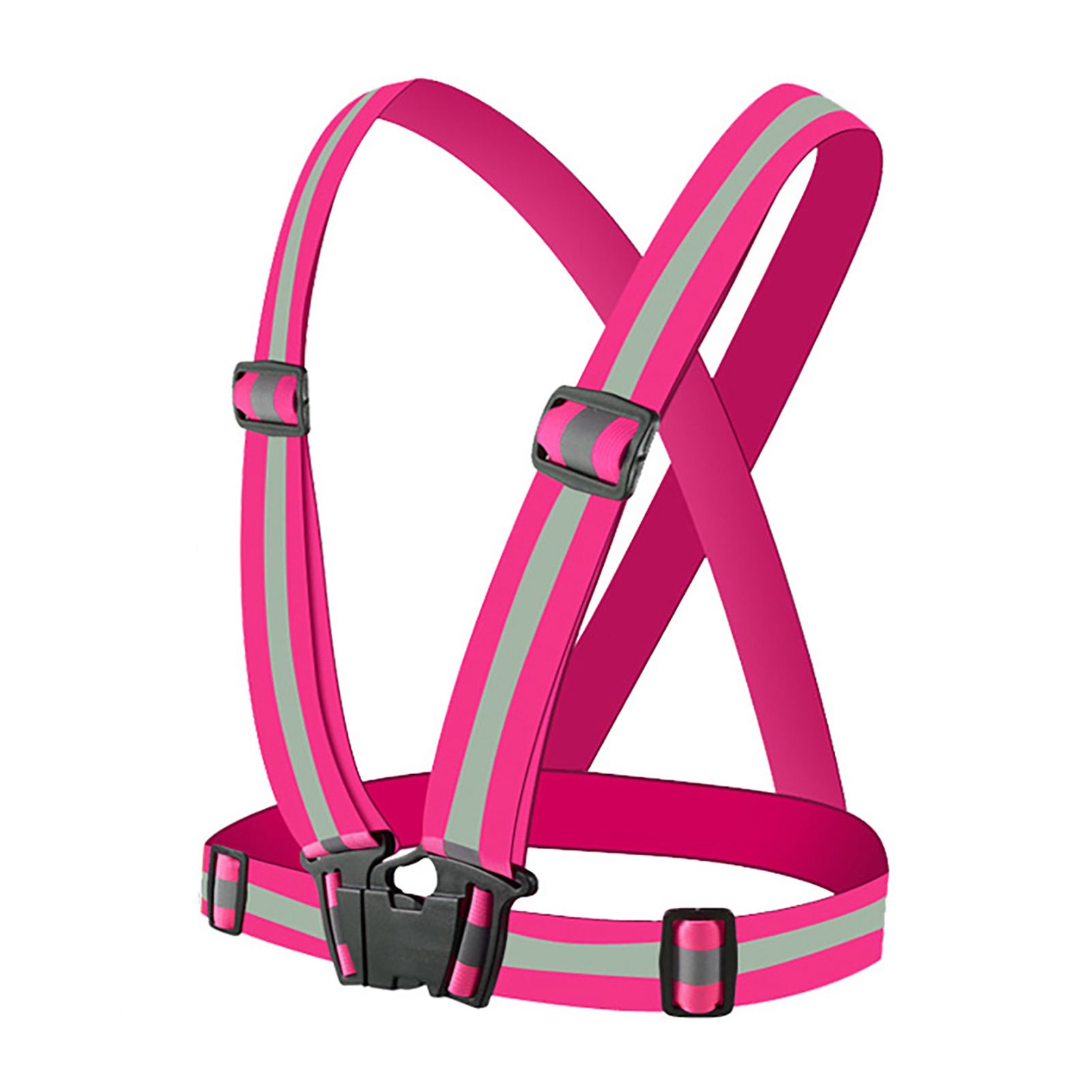 Grebest Reflective Running Vest Adjustable Buckle High Brightness Warning Vest