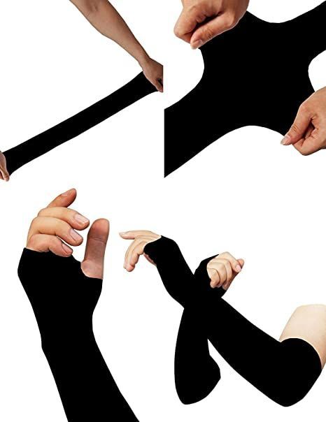 Sunscreen Gloves Women and men Long Summer Sleeves Men Anti-UV Solid Arm Warmers Sleeves