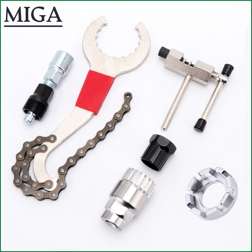 Bicycle Repair Tool Kits MTB Road Bikes Chain Cutter Bracket Flywheel Remover Crank Puller Wrench Crankset Removal Tools