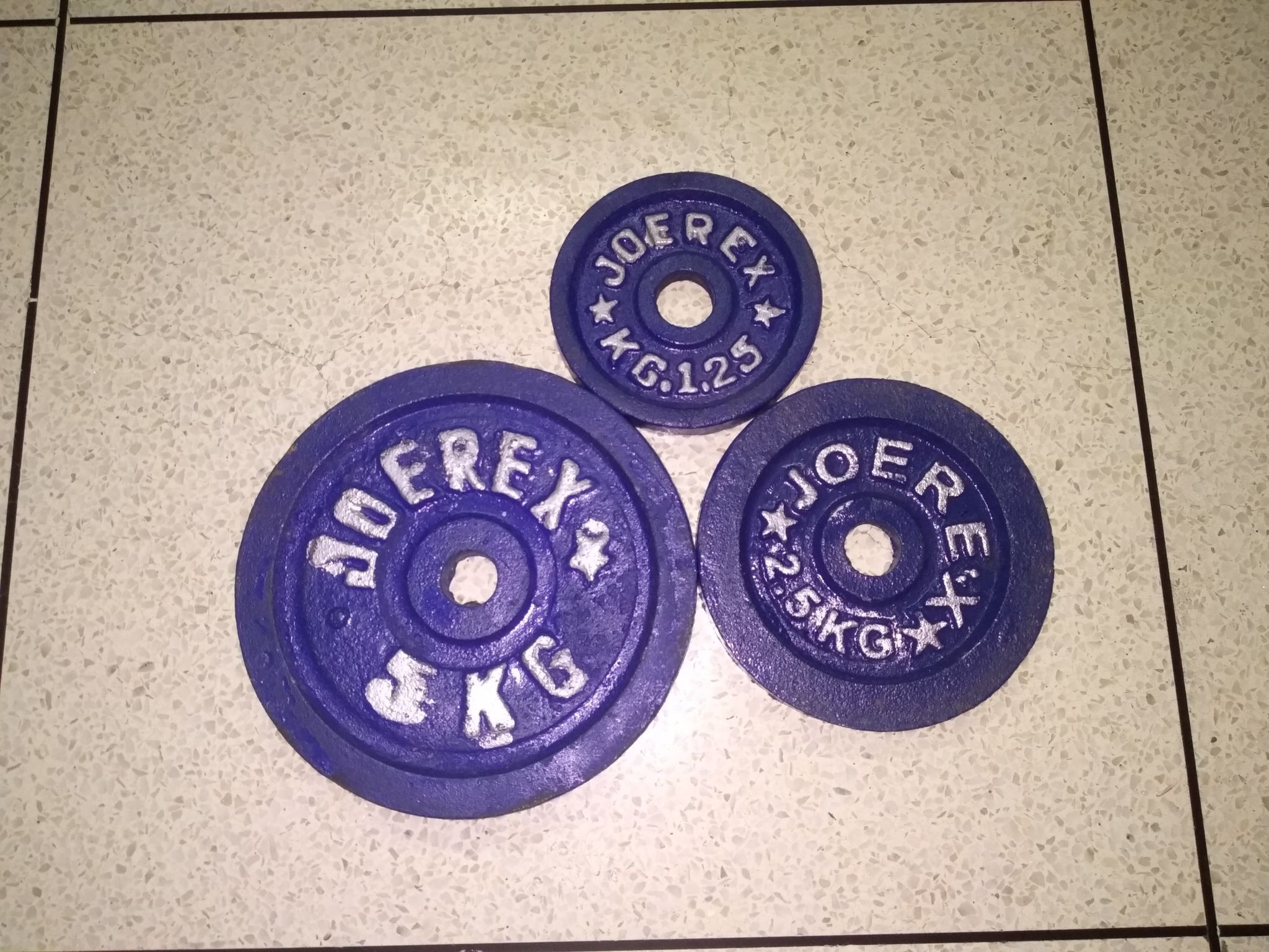 Weight Dumbbell Plate 1 piece - Black, Blue, Silver and Chinese Plate (1.25Kg, 2.5Kg, 5kg, 10kg)
