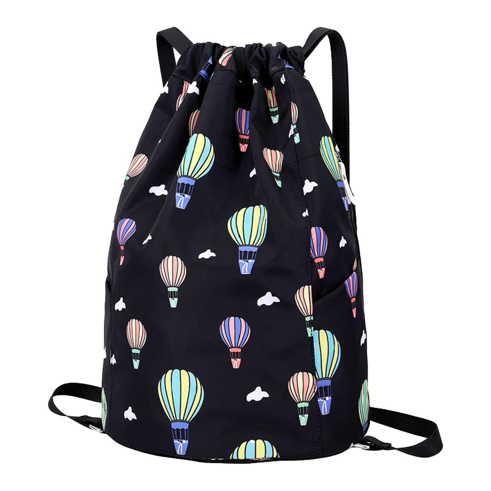 Printed Adjustable Shoulder Strap Oxford Cloth Drawstring Backpack Storage Bag for Sports Yoga