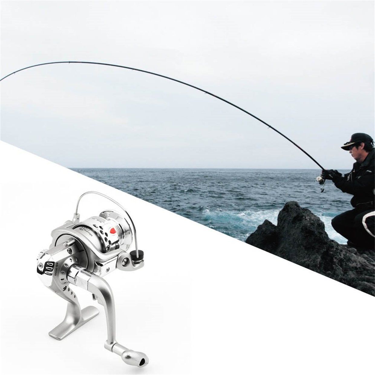 EF 5.1:1 6BB Ball Bearings Fishing Spinning Reel Left/Right SG3000 ABS Spool
