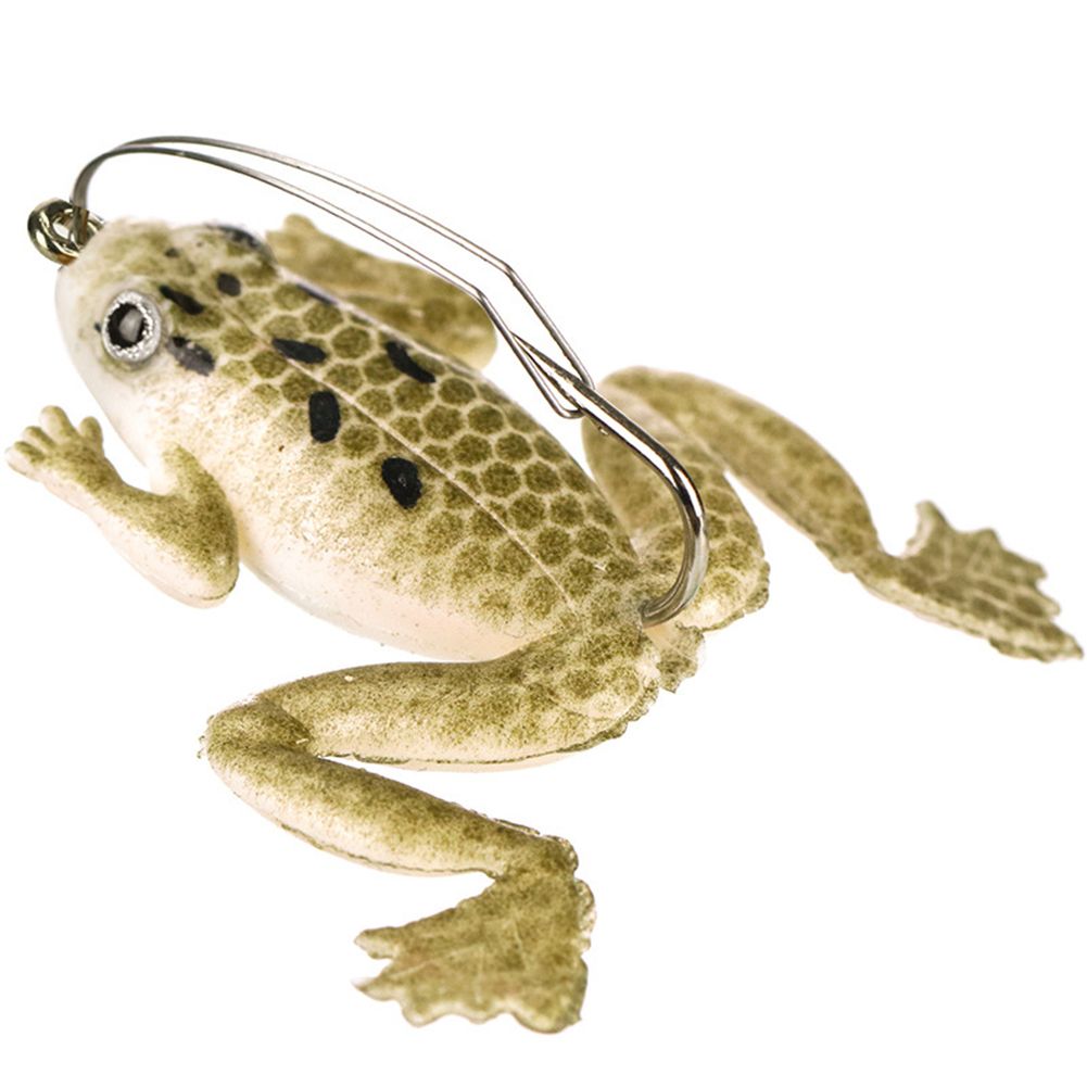 5pcs Colorful Anti-hanging Frog-shaped Lure About 4.5cm 3g Three-dimensional Eye Strong Toughness Simulation Soft Fishing Bait