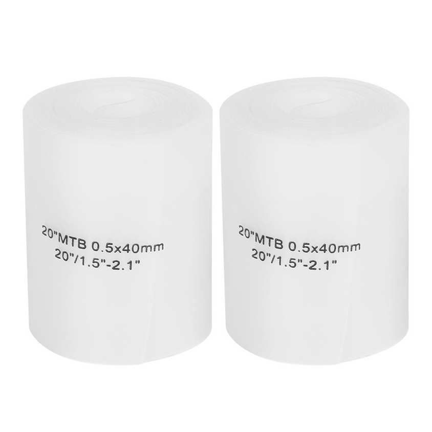 Cycling Accessory 2PCS White Polyurethane 20 Inch Bike Tire Liner Puncture Proof Belt Tyre Protection Pad Mountain Road