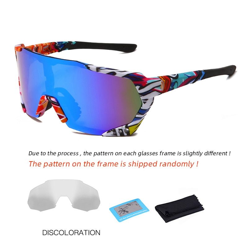 Polarized Photochromic UV400 Outdoor Road Cycling Eyewear Sports Bicycle Sunglasses Men Women Bike Glasses