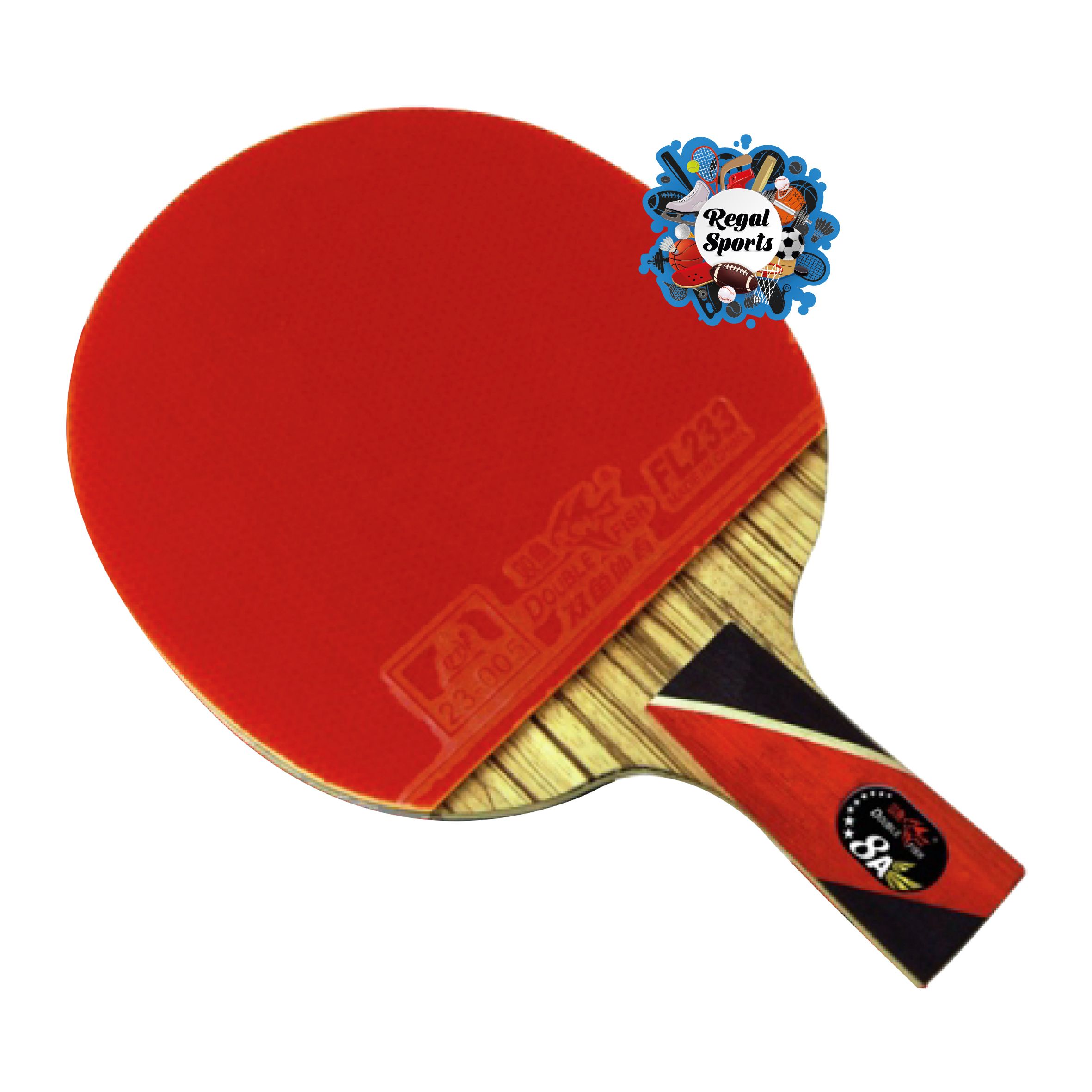 Table Tennis Bat - Double Fish - 8A-C - 1 Pcs