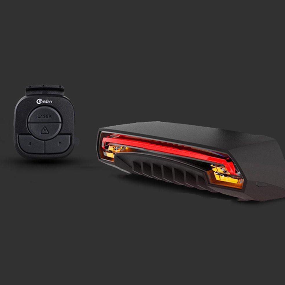 MA Meilan X5 Wireless Bike Rear Light Bicycle Laser Tail Lamp USB Rechargeable