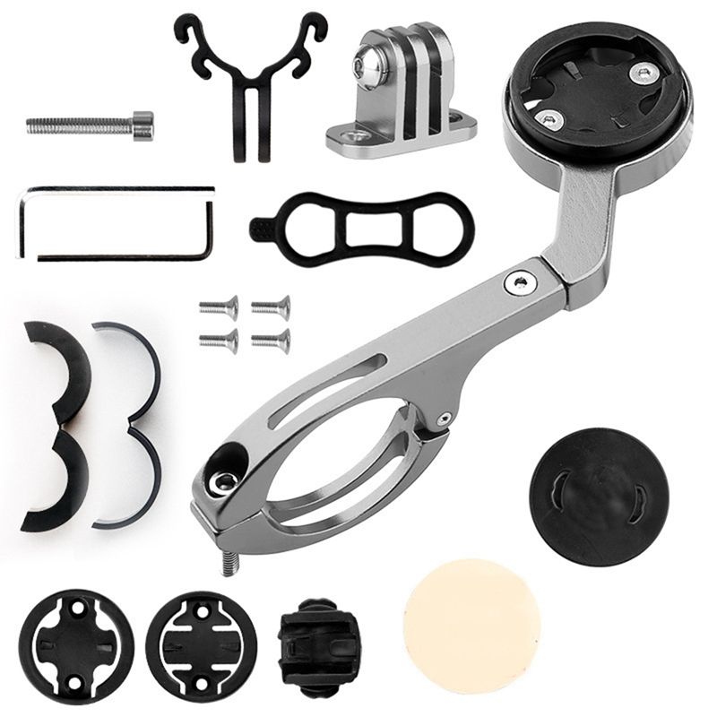 Cycling Bike Computer Mount for Gopro Bicycle Handlebar Sports Action Camera Front Holder for Garmin/Bryton/IGS