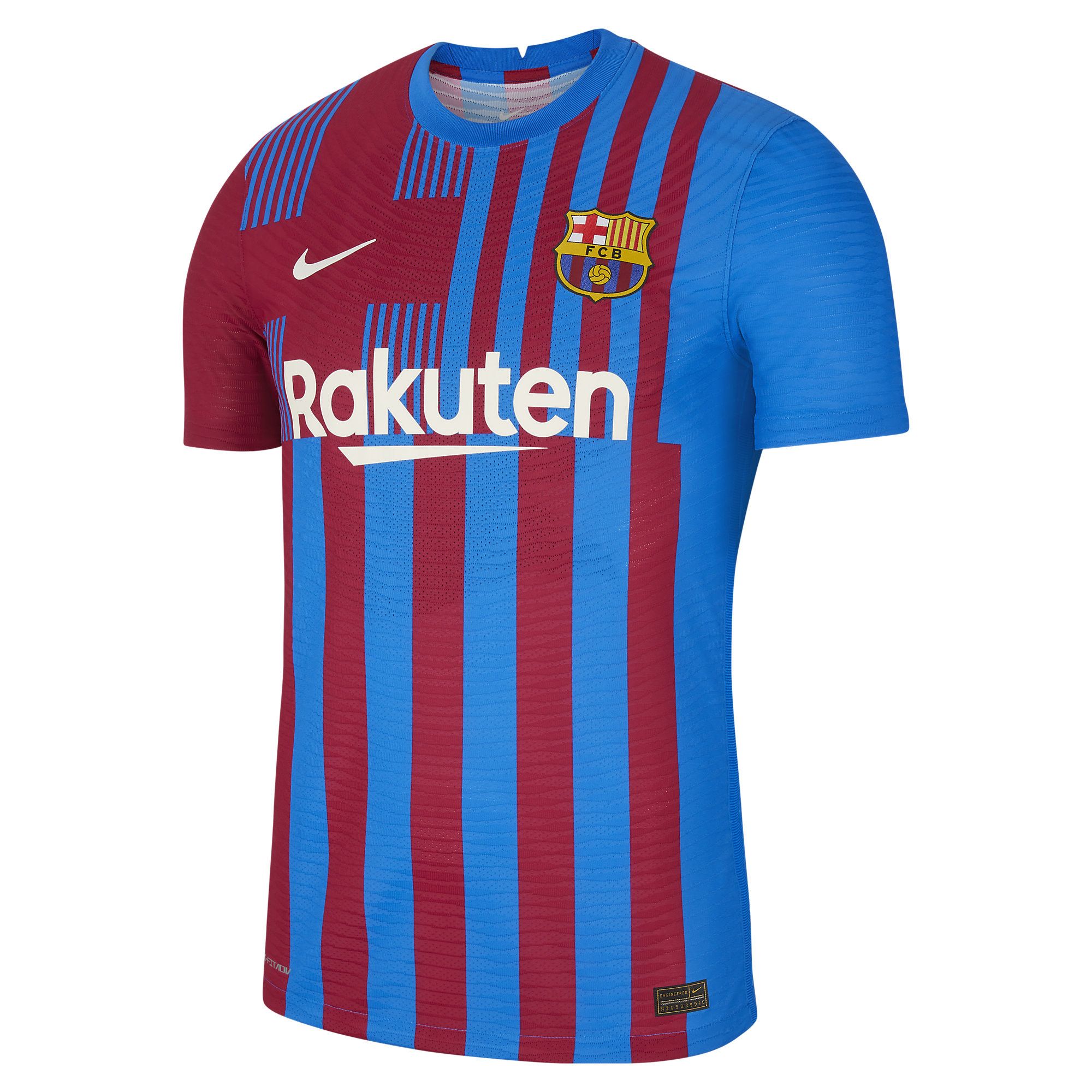 2021-22 Bercelona Home Short Sleeve Jersey ( China ) - Nevy Blue & Maroon