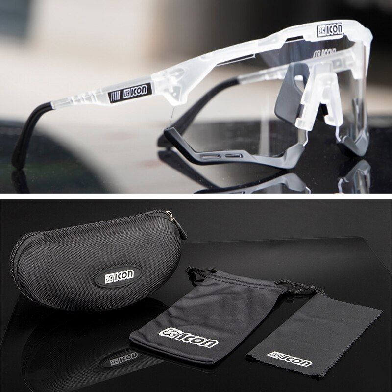 Photochromic Cycling Sunglasses Men Women Road Mountain Bicycle Polarized Glasses Cycling Riding Eyewear Bike Goggle