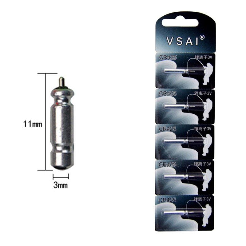 Hot 5pcs/lot CR425 Batteries Fishing Float 3V Night Light Lithium Pin Cells LED Fishing Float Fishing Tools Accessories Tackles