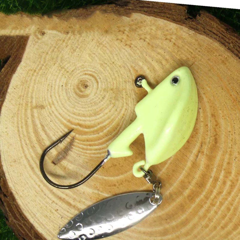 MA Luminous Fish-Type Lead Hook With Rotating Sequins