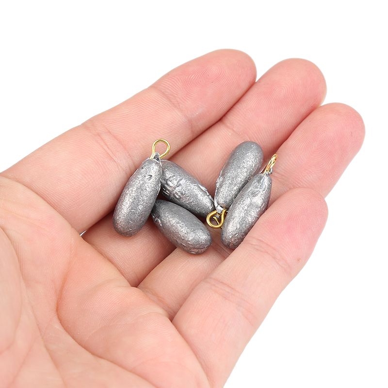 5pcs Water Drop Shape Weights Lead Fishing Sinker Fishing Accessories Tool hot sell