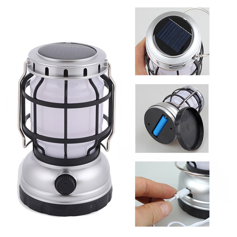 Retro Portable Lantern Outdoor Camping Without Remote Control Dynamic Flame Light  ed LED Table Lamp,B