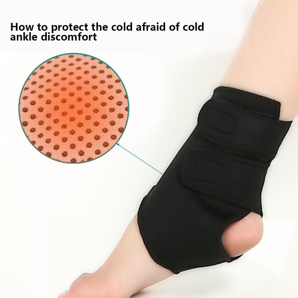 2PCS Tourmaline Self Heating Magnetic Therapy Ankle Care Belt Support Brace Heel Massager Foot Health Care