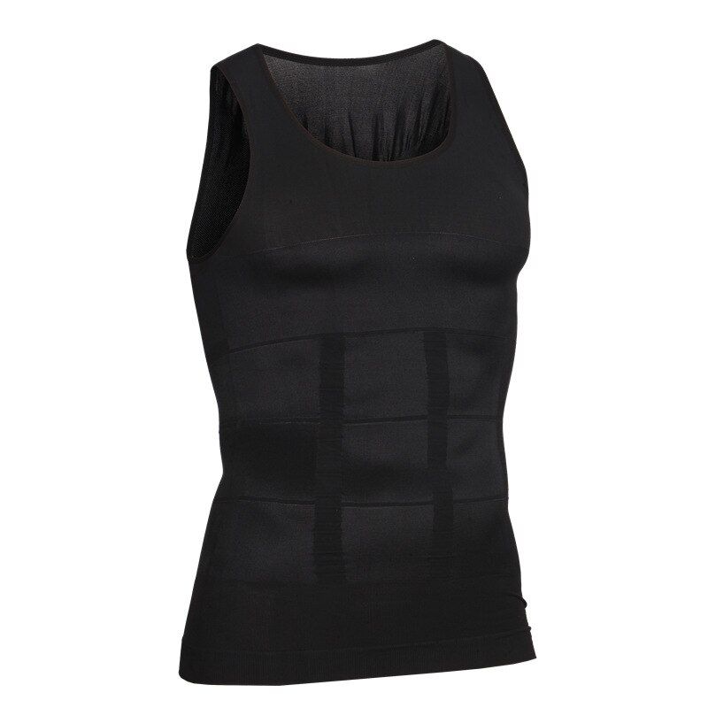 Mens Compression Shapewear Tshirt Body Shaper Chest Binder Shirt Slimming Waist Tummy Trimmer  Shapers Men Slim Body Top