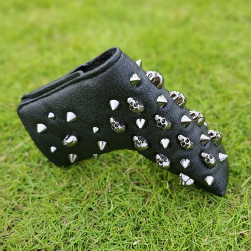 Golf Club Head Cover Skull Rivet Universal Head Cover Wood Putter Waterproof Protection Ball Head Cover L Type