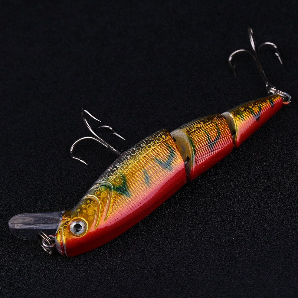 3 Segment Multicolor Fishing Wobblers Lifelike Swimbait 3D Fishing Tackle
