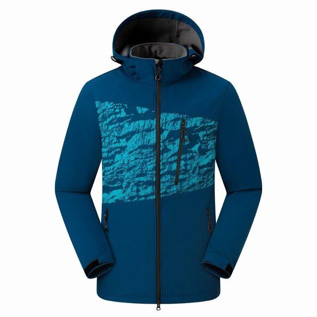 Men Women Hiking Camping Fleece Lining SoftShell Sport Coat Outdoor Hooded Water Resistant  Jacket Climbing Pants