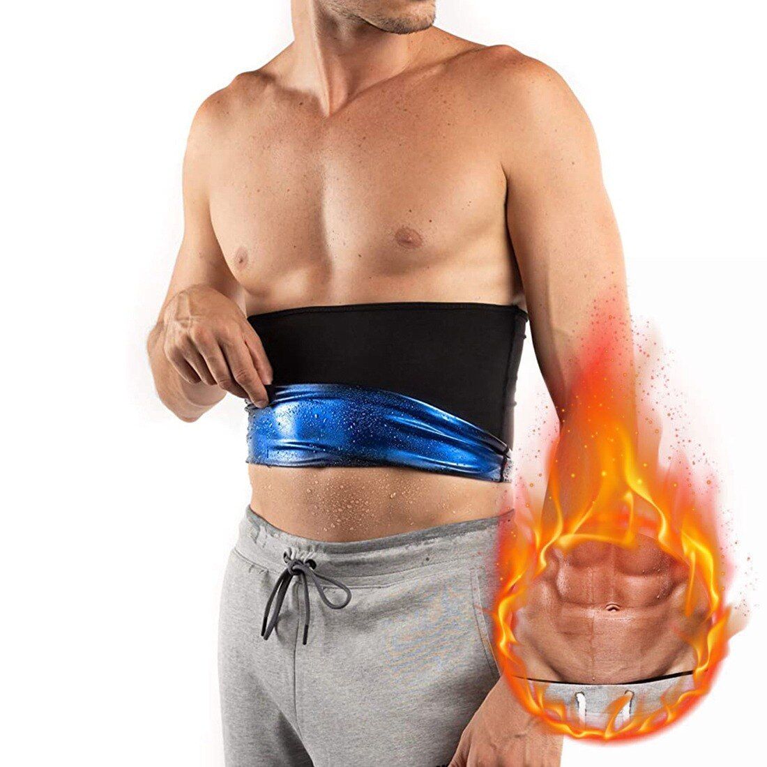 Hot Men Sauna Sweat Shaper belt Women Thermo Body Shapewear Slimming Girdle Workout Waist Trainer Gym Abdomen Fat Burning