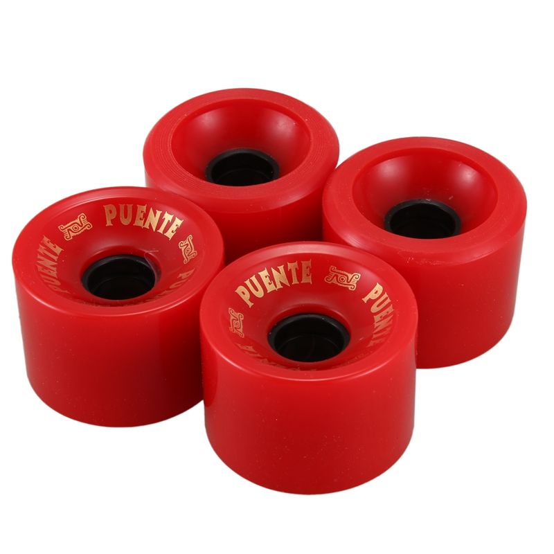 PUENTE 4Pack Skateboard Wheels PU Wearable Flexible Durable 70X51mm Skateboard Rebuilding or Repair Kit