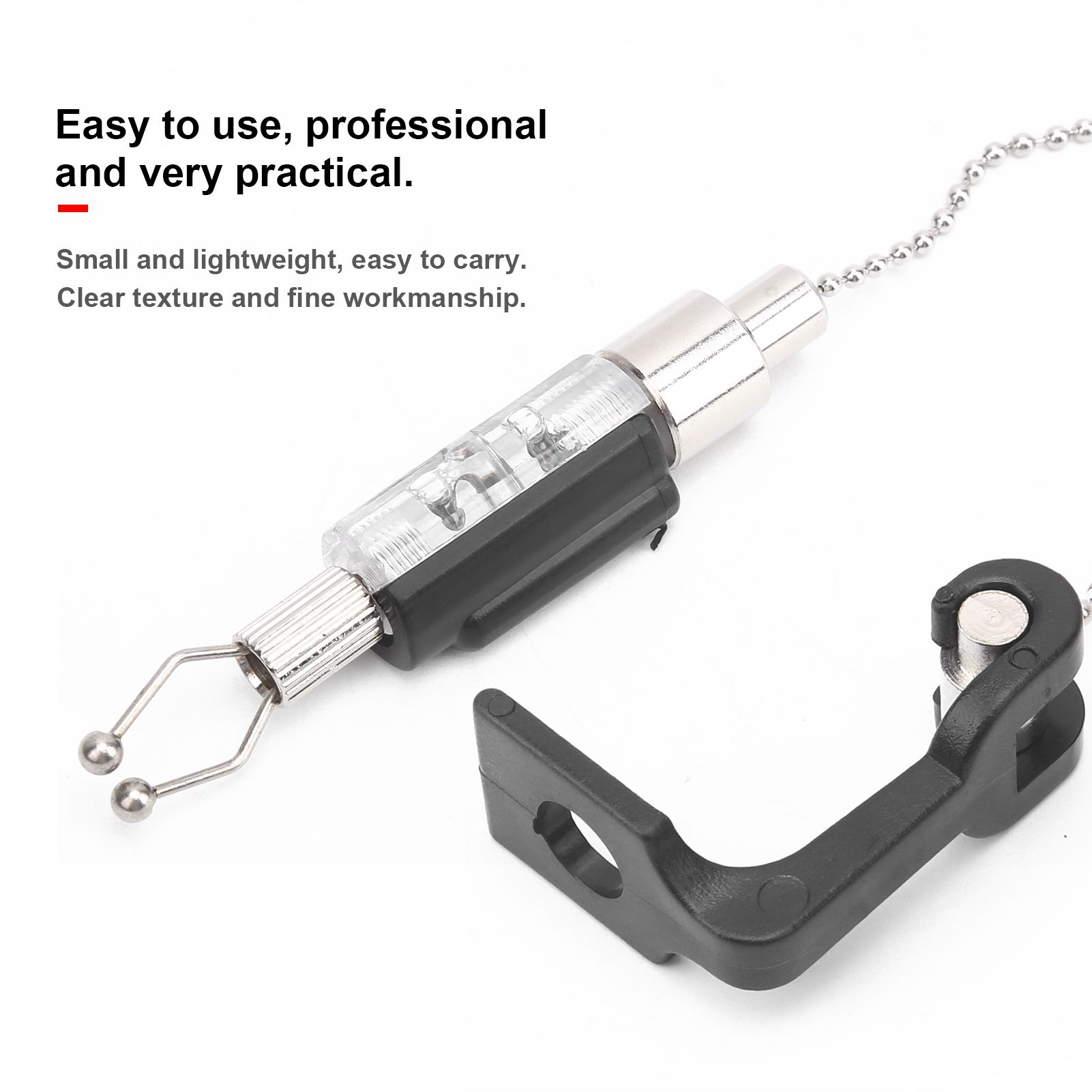 Fishing Bite Alarm Indicator Signal Wireless L‑Shaped Stainless Steel Fish Supply