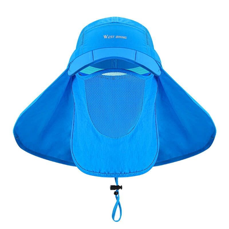 WEST BIKING Waterproof Big Bucket Hats with a Wide Brim Wind-Proof Sun Hat UV 400 Protection Fishing Hat Fisherman Cap,Blue