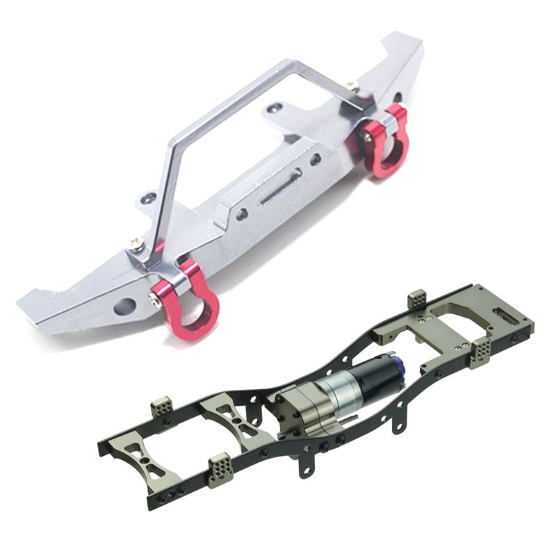 1 Pcs Metal Front Bumper & 1 Pcs Rc Car Metal Steering Servo Warehouse Fixed Mounting Bracket