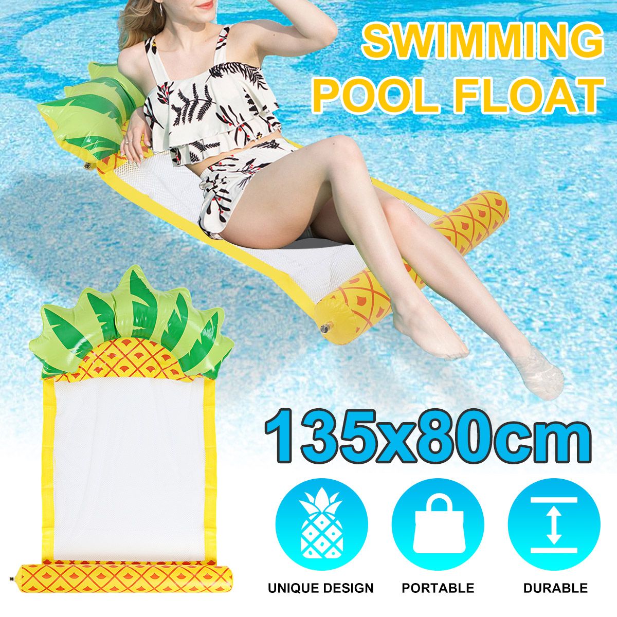 Useful 79x138cm Inflatable Swimming Pool Floating Bed Water Float Hammock Lounge Chair Drifter air bed