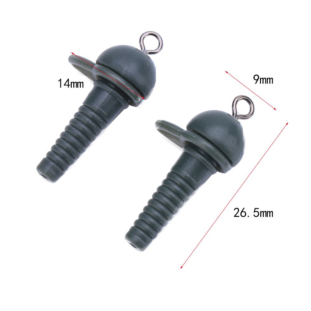 Carp Fishing Tackle Durable Pvc Lead Clips Safety With Swivel Terminal Equipment