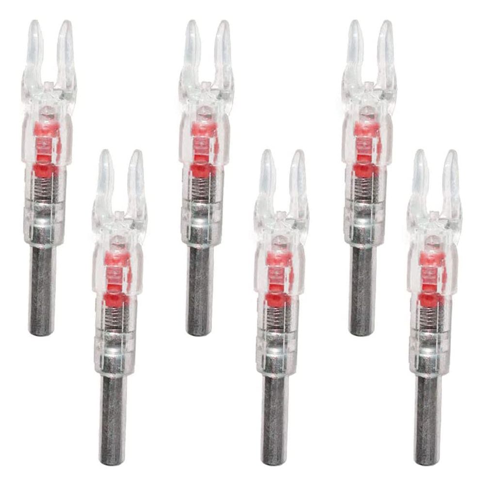 JIANZD 6PCS LED Lighted Nocks Fit 6.2mm Lighted Nocks Lighted Archery Nocks for Outdoor Archery Hunting Red