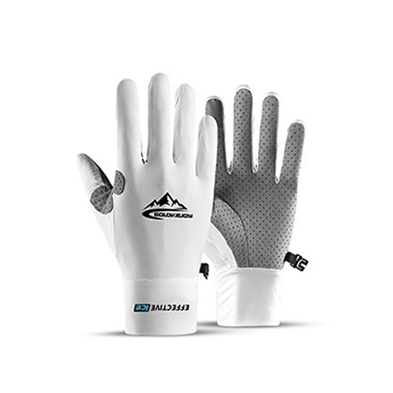 READY STOCK!! Breathable Ice Silk Gloves Bicycle Gloves Touch Screen Sunscreen Absorption Wet Air Ice Silk Cool Feeling Thin Gloves